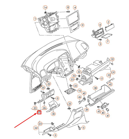NEW VOLKSWAGEN GOLF MK6 INSTRUMENT PANEL LEFT COVER LHD 5K1858365C82V