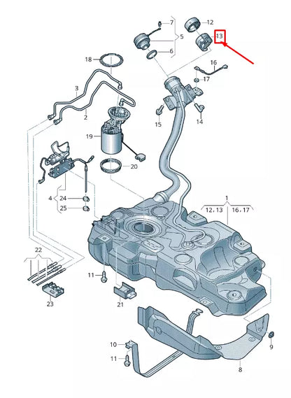 NEW AUDI Q7 4M FUEL FILLER HOUSING INSERT PIECE 4H0201112A