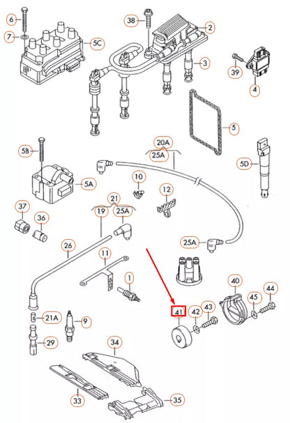 NEW VOLKSWAGEN SHARAN 7M MK1 CAMSHAFT SENSOR IMPULSIVE ROTOR 06B905234A ORIGINAL