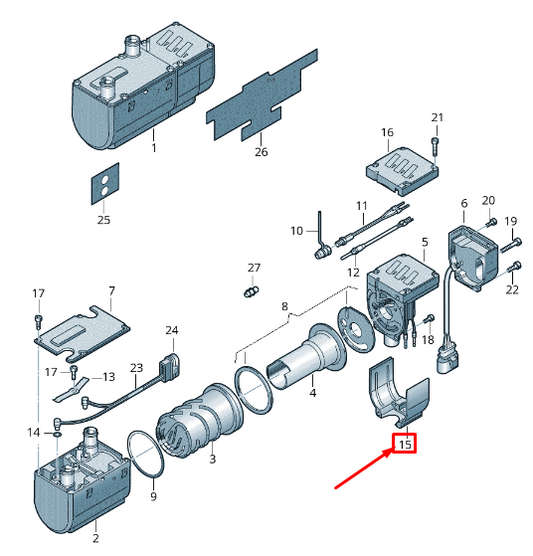 NEW VOLKSWAGEN CRAFTER 2F MK1 AUXILIARY HEATER COVER 2E0819422A ORIGINAL