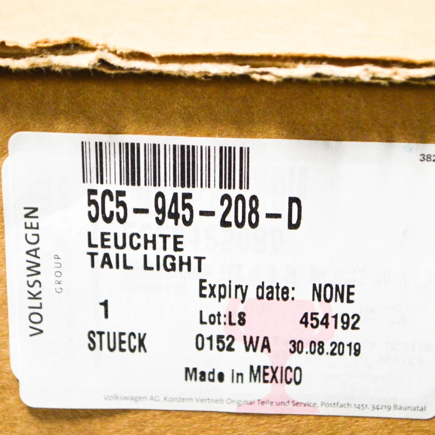 NEW VW BEETLE 5C REAR RIGHT TAILLIGHT 5C5945208D ORIGINAL