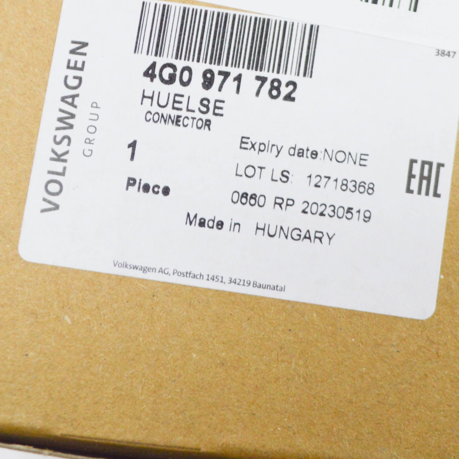 NEW AUDI A4 B9 GLOW PLUG ROUND INSERT SLEEVE WITH LINE 4G0971782 ORIGINAL