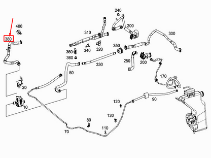 new mercedes-benz cls c257 engine coolant hose a2388305600 original
