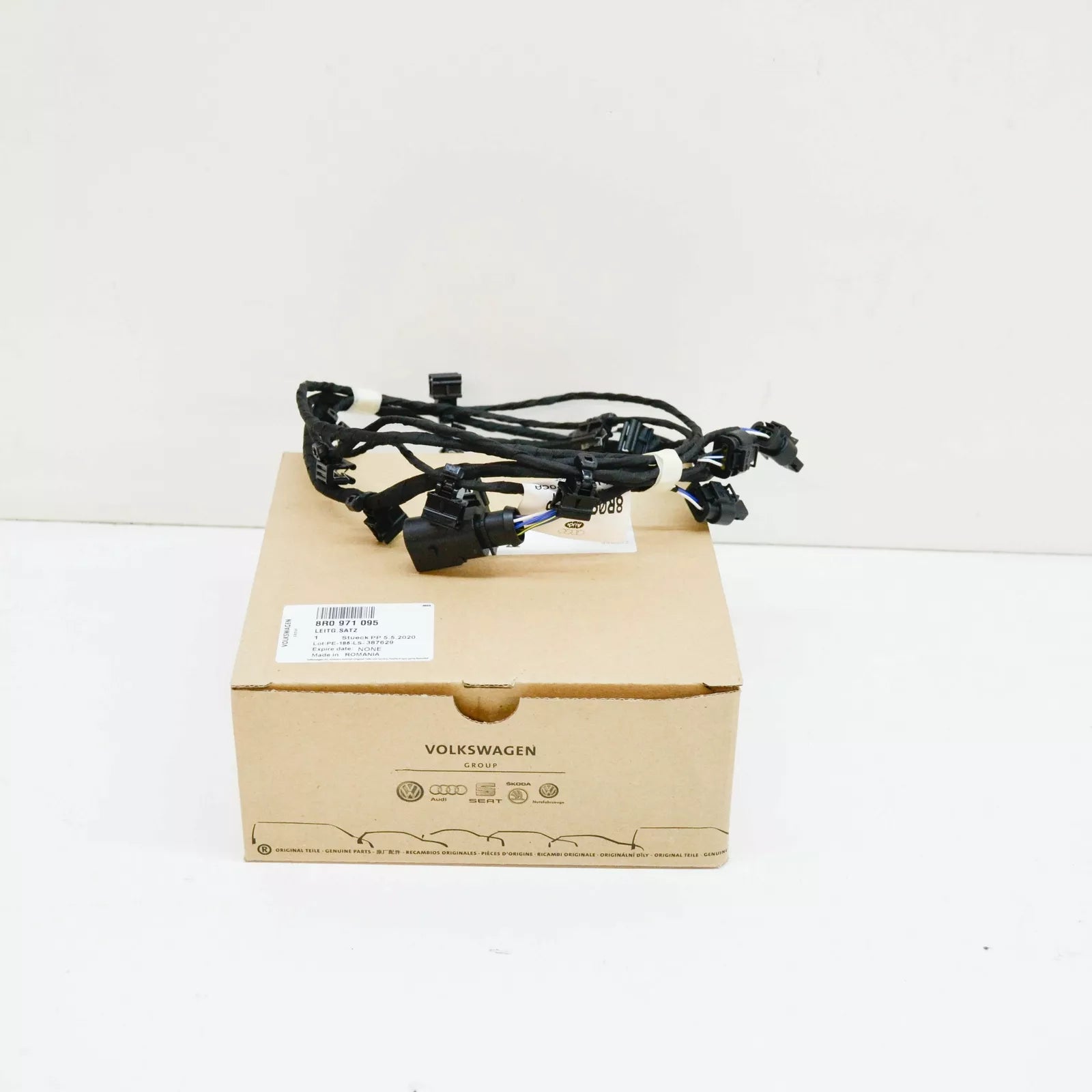 NEW AUDI Q5 8R FRONT PARKING AID SYSTEM WIRING HARNESS 8R0971095 ORIGINAL