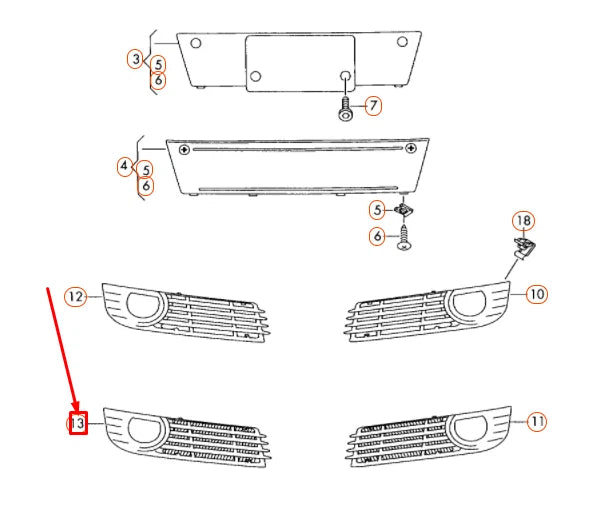 NEW AUDI A8 D3 FRONT BUMPER RIGHT GRILLE 4E0807680B
