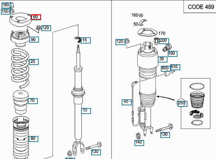 NEW MERCEDES BENZ E W211 FRONT COIL SPRING SHIM A2113210084 ORIGINAL