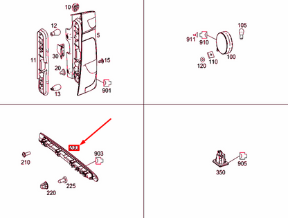 new mercedes-benz vito w447 additional brake lamp a4479060700 original