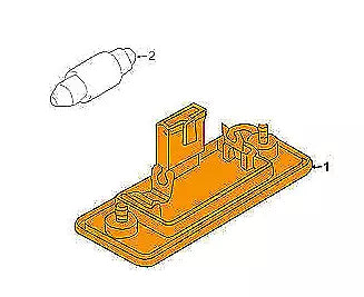NEW AUDI TT 8J LICENSE NUMBER PLATE LIGHT 8T0943021A ORIGINAL
