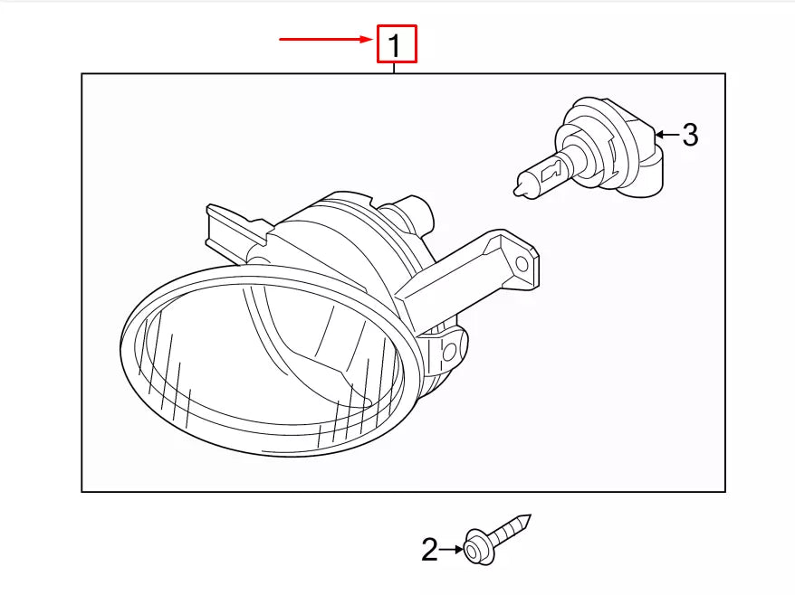NEW VW TOUAREG 7P FRONT LEFT FOG LIGHT 7P6941699F ORIGINAL