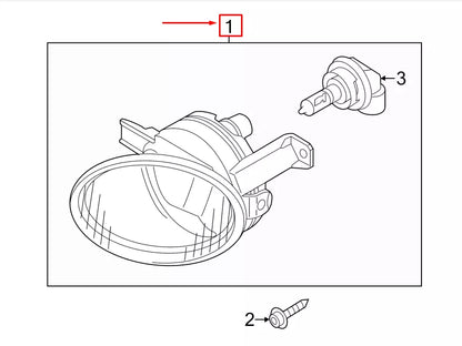 NEW VW TOUAREG 7P FRONT LEFT FOG LIGHT 7P6941699F ORIGINAL