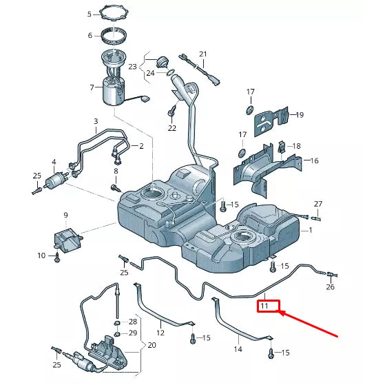 NEW VW SHARAN 7N FUEL BREATHER LINE 7N0201931A