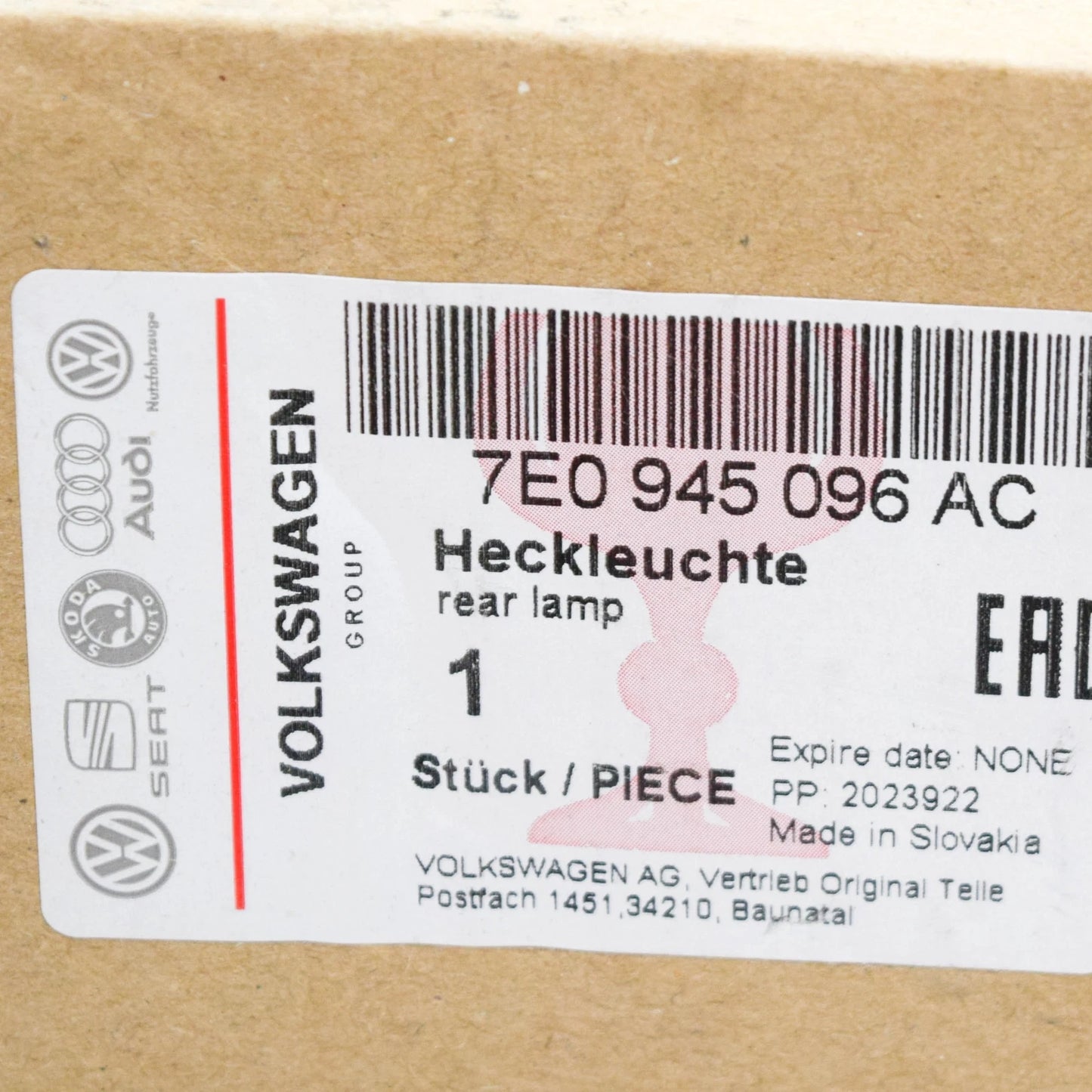 NEW VW TRANSPORTER T6 REAR RIGHT TAILLIGHT LAMP 7E0945096AC ORIGINAL