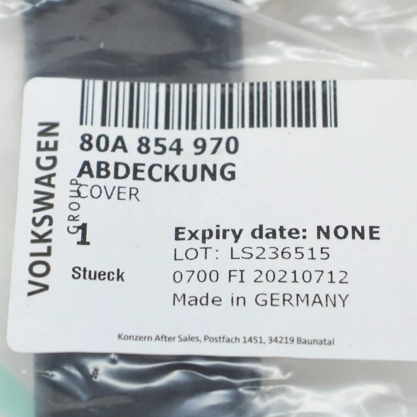 NEW AUDI Q5 FY 80A FRONT RIGHT WHEEL ARCH COVER 80A854970