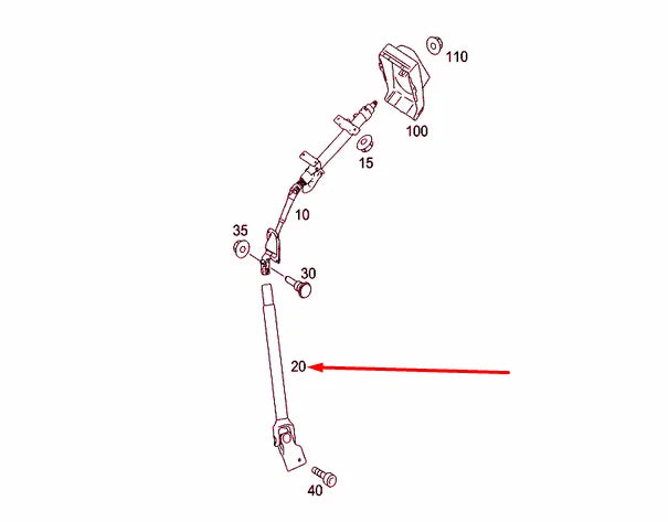 NEW MERCEDES-BENZ SPRINTER 906 STEERING SHAFT LHD A9064620001 ORIGINAL