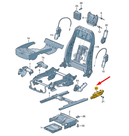 NEW AUDI A8 4H D4 FRONT LEFT SEAT SWITCH MODULE LHD 4H1959819ODE ORIGINAL