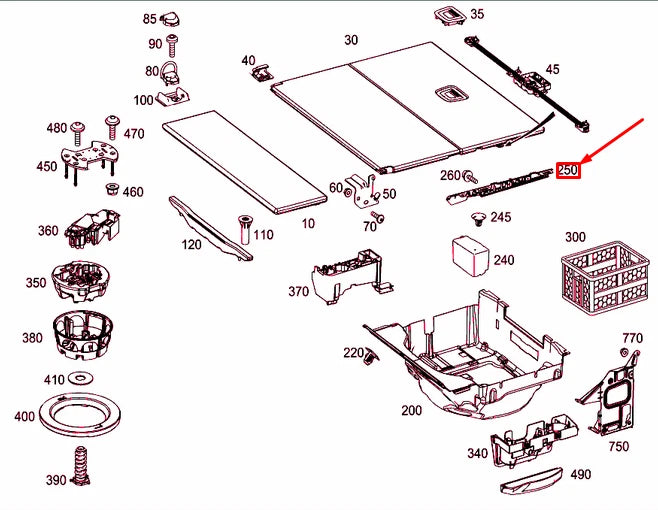 NEW MERCEDES-BENZ E W212 LOAD COMPARTMENT LEFT SUPPORT A2126900538 ORIGINAL
