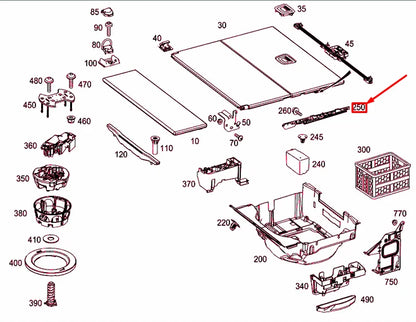 NEW MERCEDES-BENZ E W212 LOAD COMPARTMENT LEFT SUPPORT A2126900538 ORIGINAL
