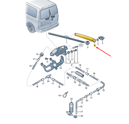 NEW VW TRANSPORTER T6 REAR LEFT AERO WIPER ARM 7H0955707 ORIGINAL