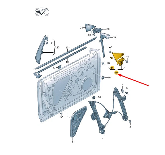 NEW VW ARTEON 3H7 FRONT RIGHT DOOR MIRROR INNER CORNER TRIM 3G883797482V