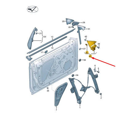 NEW VW ARTEON 3H7 FRONT RIGHT DOOR MIRROR INNER CORNER TRIM 3G883797482V