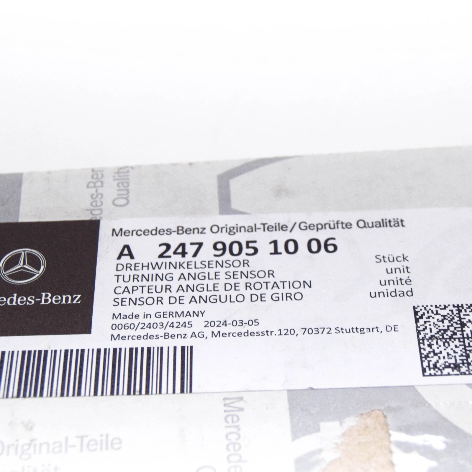 NEW MB GLA H247 AMG FRONT RIGHT TURNING ANGLE SENSOR A2479051006 ORIGINAL