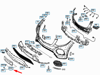 NEW MERCEDES-BENZ GLE COUPE C292 LICENSE PLATE NUMBER A2928800844 ORIGINAL