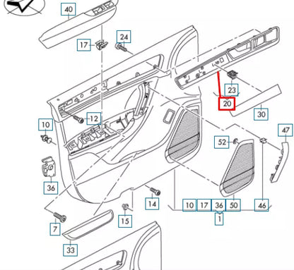 NEW VW TOUAREG 7P FRONT RIGHT DOOR CARD PANEL TRIM LHD 7P6867102BAOUM ORIGINAL