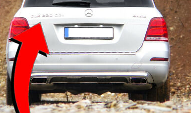 NEW MERCEDES-BENZ GLK X204 REAR PANEL DOOR MODEL PLATE A2048170715 ORIGINAL