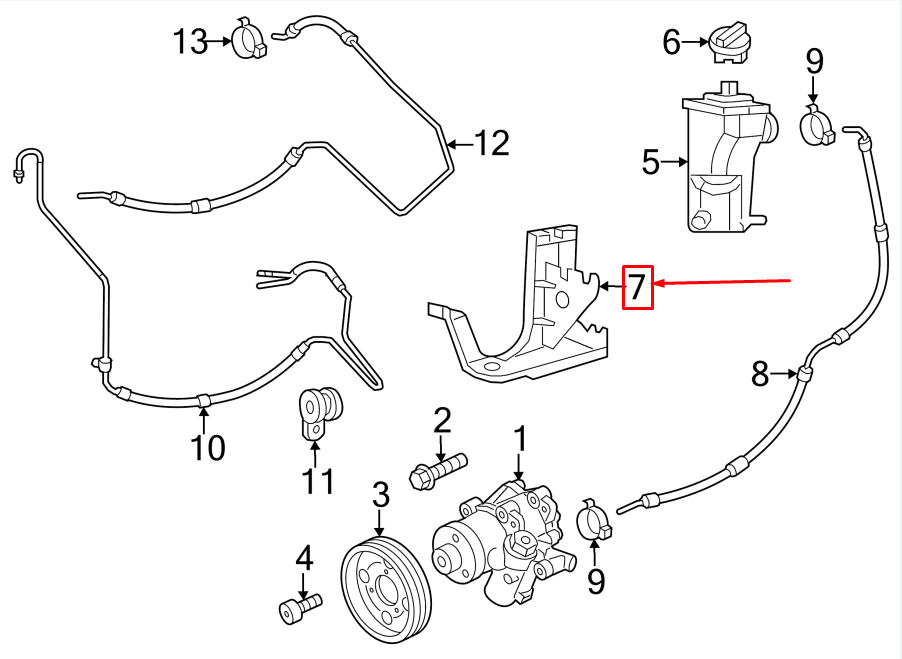 new vw beetle 5c power steering pump reservoir bracket 5c0422166h original
