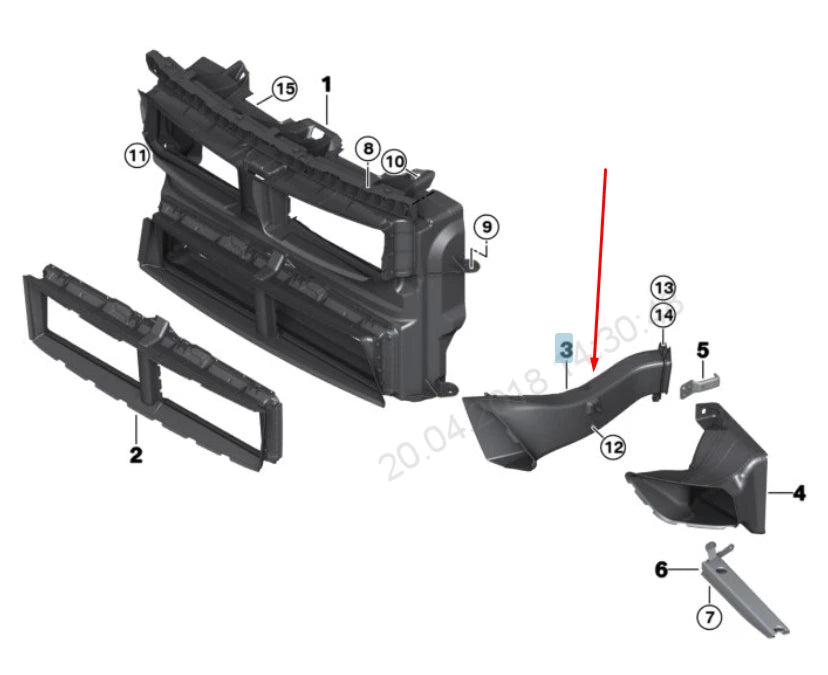 NEW BMW X1 F48 FRONT RIGHT BRAKE AIR DUCT M 51748060266 8060266 2015 ORIGINAL
