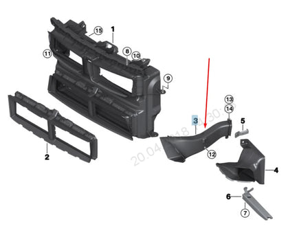 NEW BMW X1 F48 FRONT RIGHT BRAKE AIR DUCT M 51748060266 8060266 2015 ORIGINAL