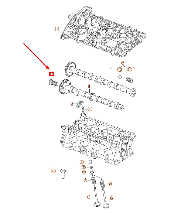 NEW AUDI A3 8P CAMSHAFT CONTROL VALVE 06H109257A ORIGINAL