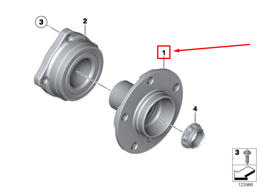 new bmw x5 e70 rear wheel hub 33416776205 6776205 original