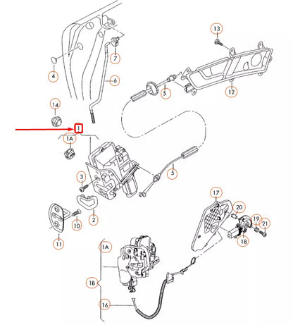 NEW AUDI A6 C6 REAR RIGHT DOOR LOCK WITH CONTACT SWITCH 4F0839016C ORIGINAL