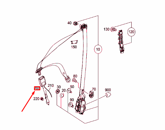 NEW MERCEDES-BENZ CLA C117 FRONT LEFT SEAT BELT LOCK A24686009009051 ORIGINAL