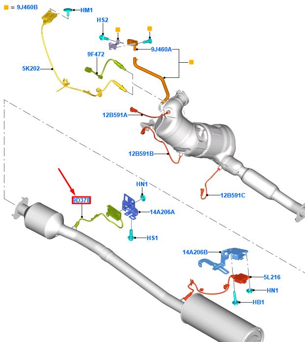 new ford transit mk4 nox trap temperature sensor 2267042 gk21-5e145-ad original
