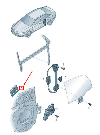 new audi a6 avant c6 rear power window control module 4f0959795r original