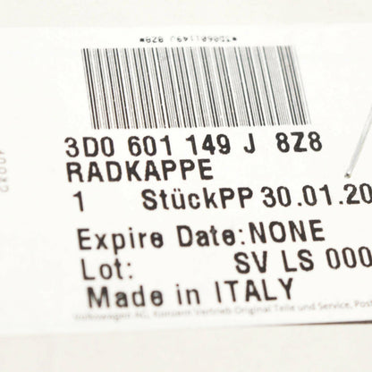 NEW VOLKSWAGEN PHAETON PASSAT WHEEL CENTER CAP 3D0601149J8Z8