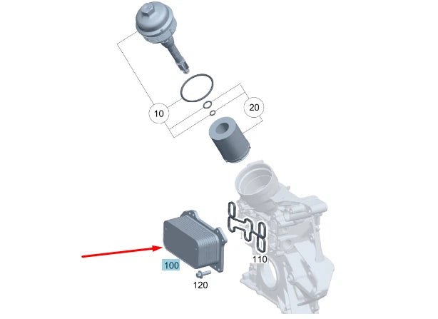 NEW MERCEDES-BENZ C W205 OIL COOLER A2641880400 ORIGINAL