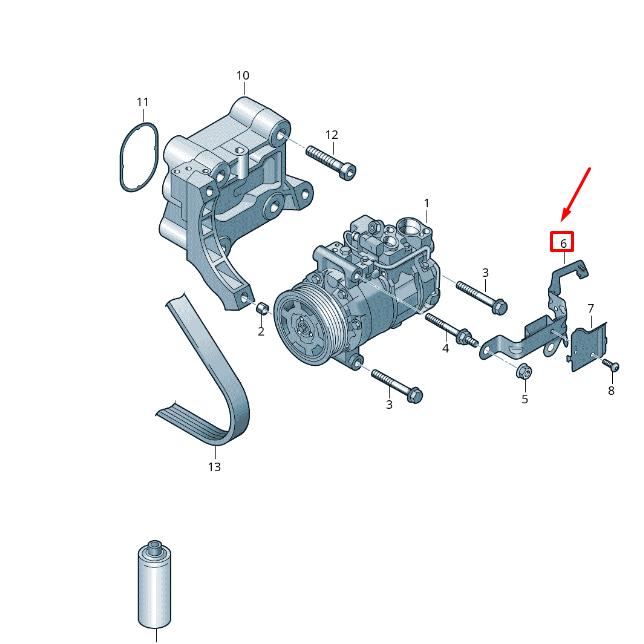 NEW VW TOUAREG 7P MK2 A/C COMPRESSOR PROTECTIVE PLATE 7P5816432B ORIGINAL