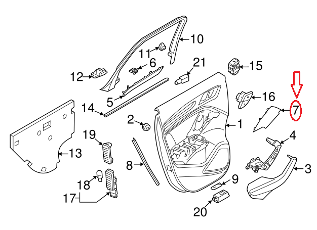 NEW AUDI A3 REAR DOOR N/S LEFT BLACK SPEAKER COVER 8V40357934PK ORIGINAL