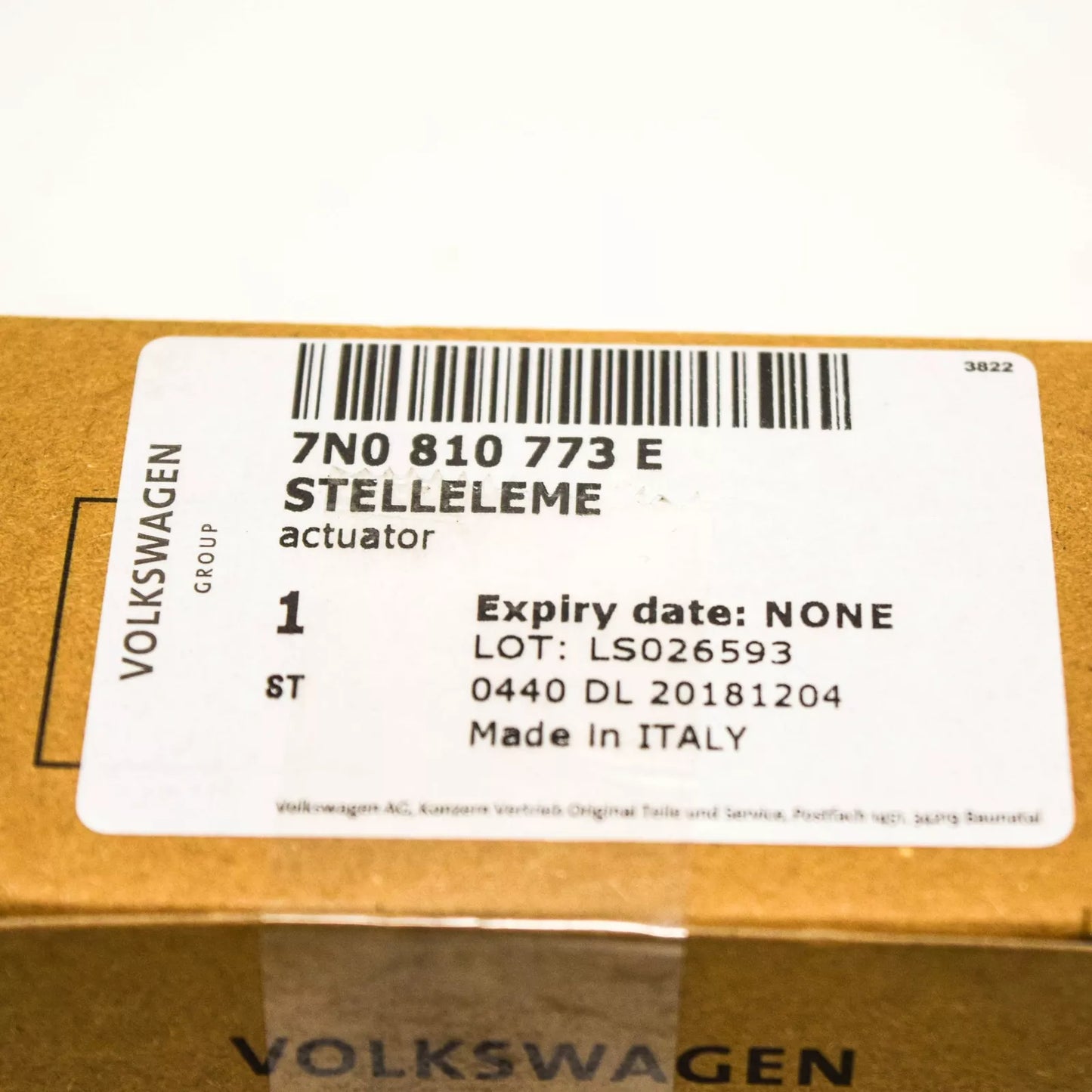 NEW VOLKSWAGEN SHARAN 7N FUEL FILLER FLAP MOTOR 7N0810773E