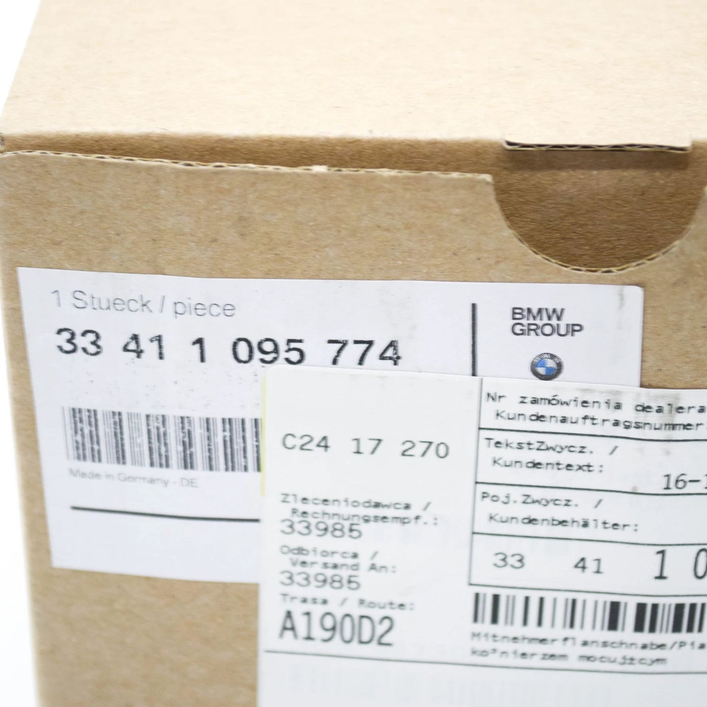 NEW BMW 5 E60 REAR WHEEL HUB SPINDLE FLANGE 33411095774 1095774 ORIGINAL