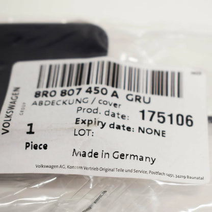 NEW AUDI Q5 8R REAR BUMPER RIGHT TOW HOOK EYE CAP COVER 8R0807450AGRU ORIGINAL