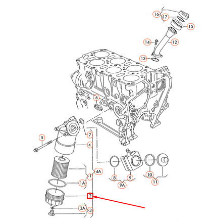 NEW VOLKSWAGEN PHAETON 3D OIL FILTER HOUSING CAP 021115433E ORIGINAL