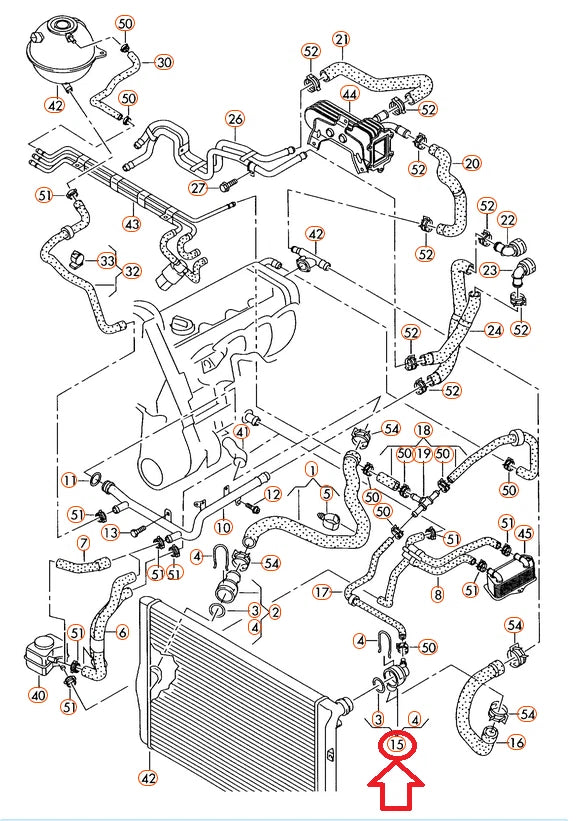 NEW AUDI A3 8P RADIATOR COOLANT HOSE UPPER COUPLING 1K0122291BA 1.9 TDI 77KW BLS