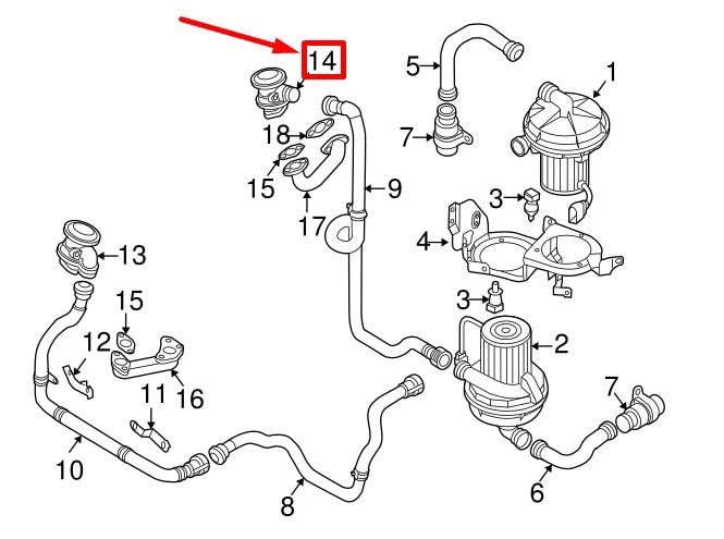 NEW AUDI A8 D3 4E LEFT EGR VALVE 07C131101L ORIGINAL