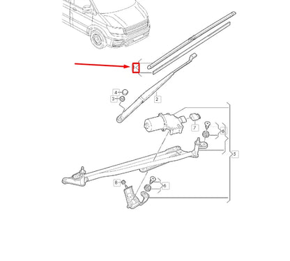 NEW VW CRAFTER SZ MK2 FRONT WINDSHIELD WIPER BLADES SET LHD 7C1998002A ORIGINAL