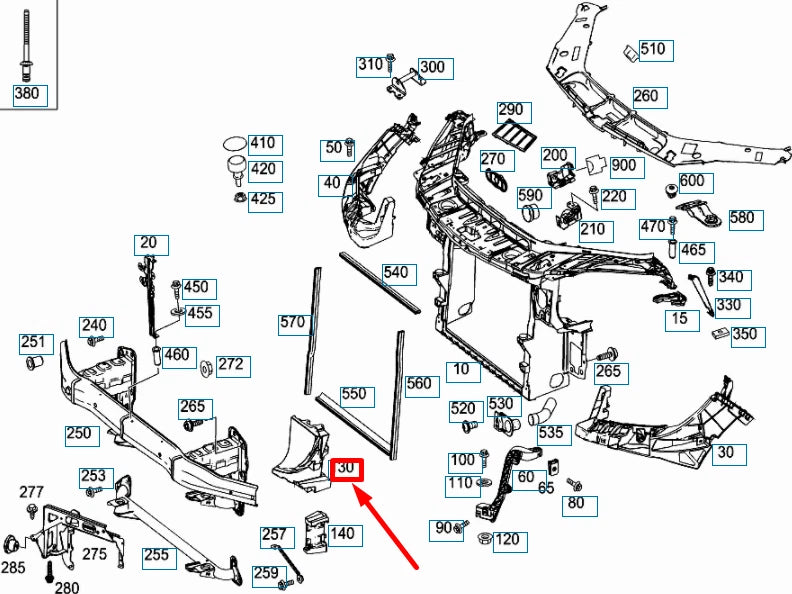 NEW MERCEDES-BENZ ML W166 RADIATOR SUPPORT LEFT AIR DUCT A1665050630 ORIGINAL