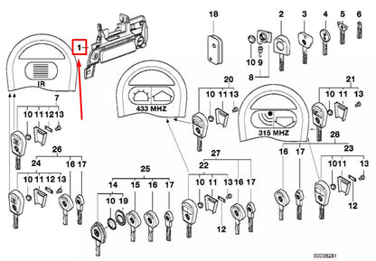 NEW BMW Z3 COUPE E36 FRONT LEFT DOOR EXTERIOR HANDLE 51218401623 8401623